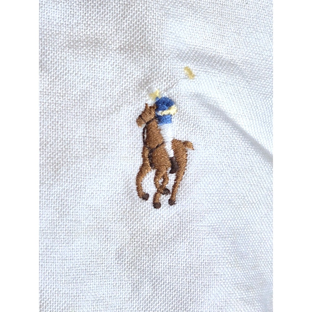 Polo Ralph Lauren Mens Oxford Button-Up Shirt White L / XL Classic Fit